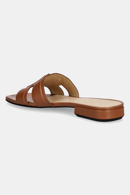 Încălțăminte Furla slapi de piele Summer Mule YJ34SUM.X30000.RY000 maro