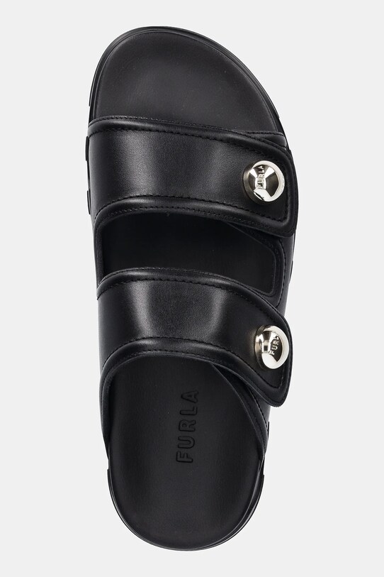 Furla klapki skórzane Sfera Mule czarny YJ54SFE.Y62000.O6000