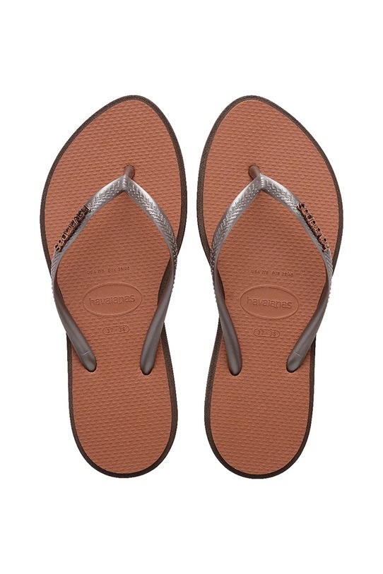 Havaianas japonki SLIM POINT syntetyczny brązowy 4149584.0727