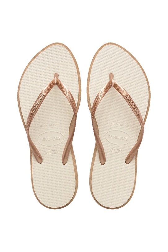 Šľapky Havaianas SLIM POINT plochý zlatá 4149584.6842