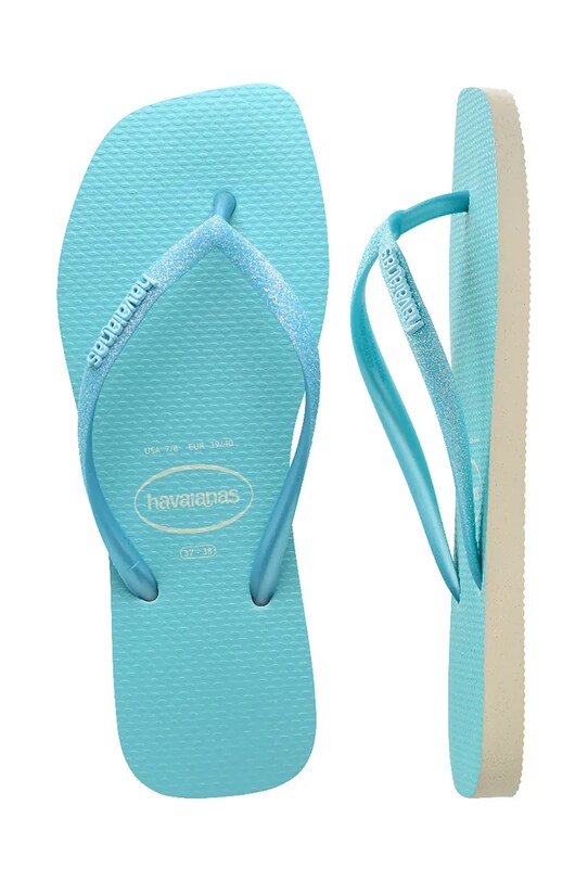 Вьетнамки Havaianas SLIM SQUARE GLITTER 4148927.8747 бирюзовый