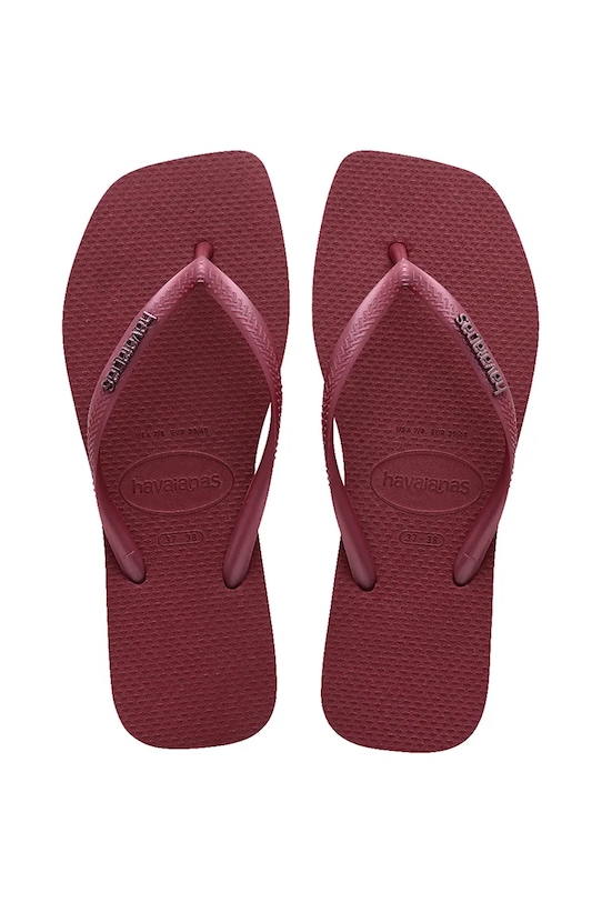 Havaianas japonki SLIM SQUARE LOGO syntetyczny bordowy 4148257.9339