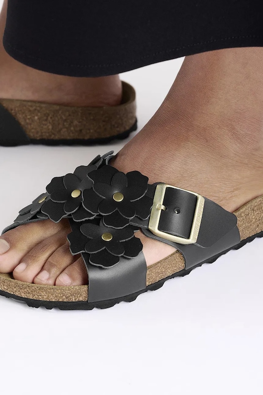 Birkenstock klapki skórzane Siena Flowers 1026734