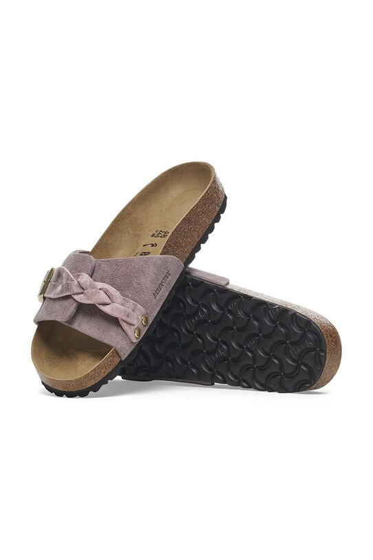 Semišové šľapky Birkenstock Oita Braided 1029123