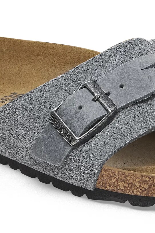 Încălțăminte Birkenstock șlapi de piele Oita Braided 1029121 gri