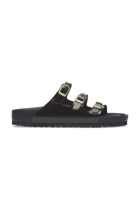 Birkenstock papuci de piele Florida D-Buckle Exq piele negru 1029385