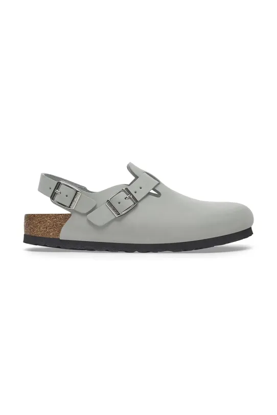 Nubukové šľapky Birkenstock Tokio mules sivá 1029429