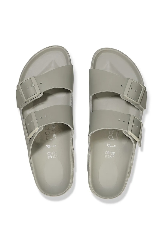 Birkenstock klapki skórzane Arizona Flex Platform Birkenstock x Papillio 1026913 szary