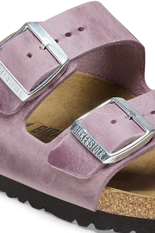 Obuwie Birkenstock klapki skórzane Arizona 1025490 fioletowy