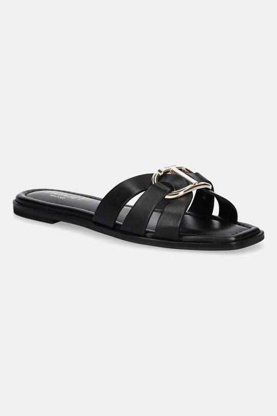 Twinset papuci piele negru 251TGT090.00006