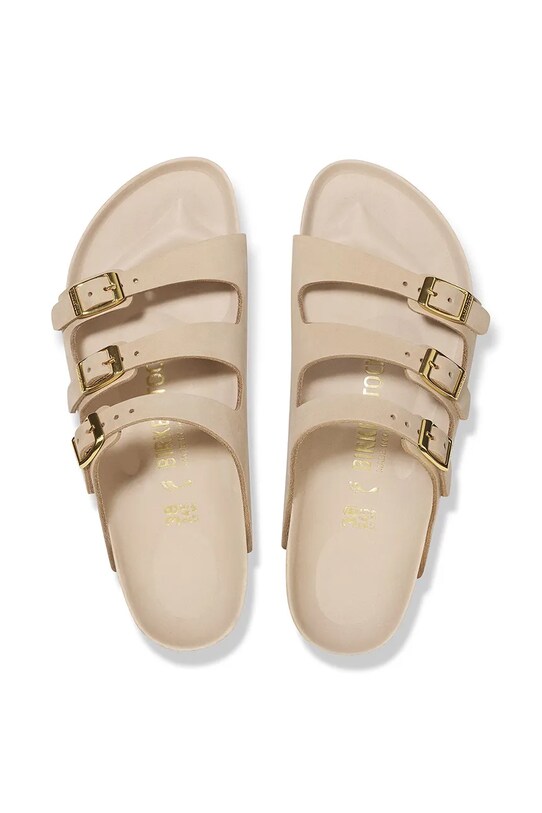 Шльопанці з нубуку Birkenstock Florida HEX 1029480 бежевий