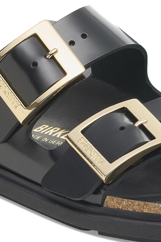 Boty Kožené pantofle Birkenstock Arizona Droplet Buckle 1029353 černá