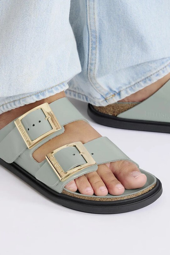 Birkenstock papuci de piele Arizona Droplet Buckle 1029367