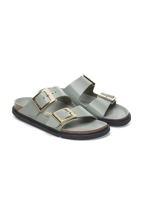 Birkenstock papuci de piele Arizona Droplet Buckle turcoaz 1029367