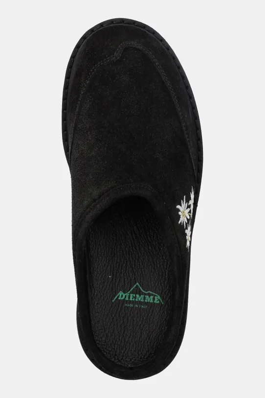 Diemme klapki zamszowe Maggiore czarny DI25SPMAW.M06S006BLK