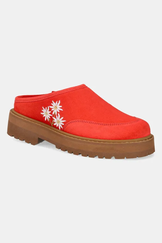 Diemme papuci din piele Maggiore piele întoarsă portocaliu DI25SPMAW.M06S006COR