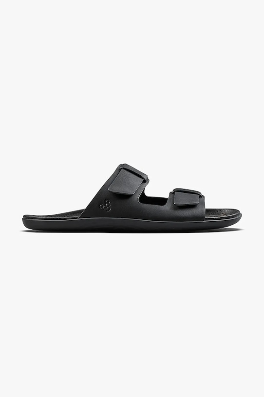 Vivobarefoot ciabatte slide in pelle SENSUS YIN pelle fiore nero 209564