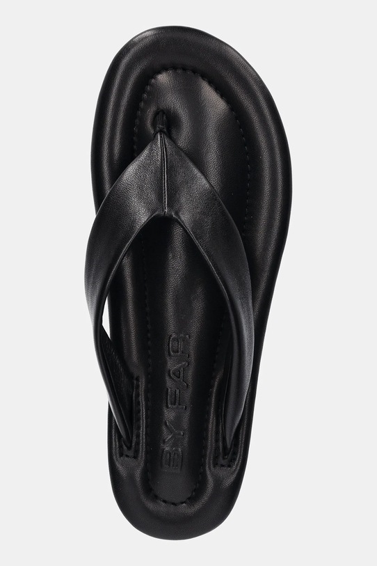 By Far șlapi de piele negru 23SSDASBLNAP