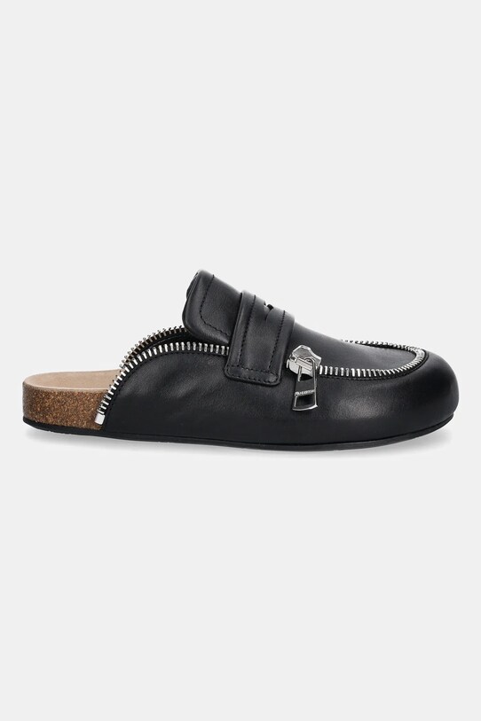 Kožené šľapky JW Anderson Biker Loafer LF0071.LA0268.999 čierna SS25