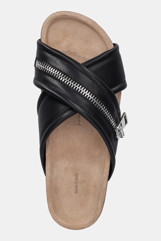 JW Anderson klapki skórzane Biker Slide czarny SN0107.LA0268.999