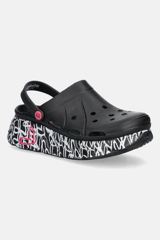 Skechers ciabatte slide SKECHERS X JGOLDCROWN zeppa nero 111324