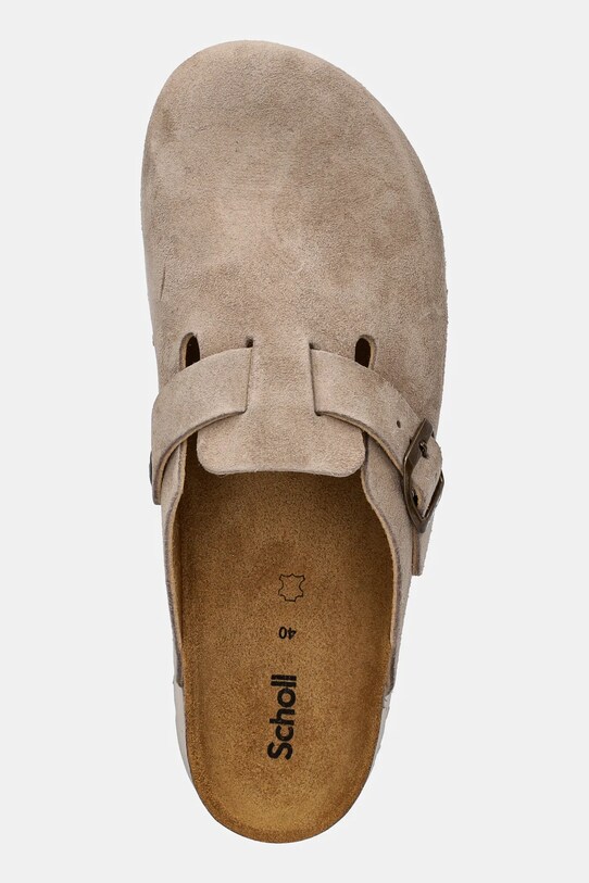 Scholl papuci din piele JUSTINE bej F315782361