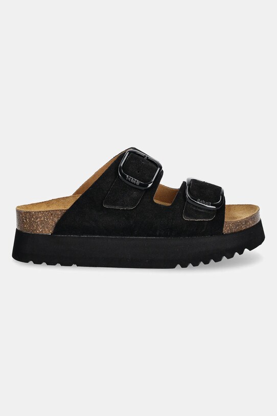 Scholl klapki zamszowe LUCIE F315801004 czarny SS25
