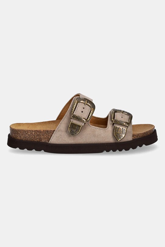 Scholl papuci din piele IRVING F315942361 bej SS25