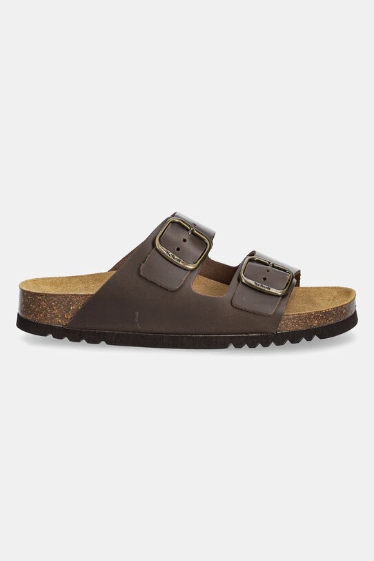 Scholl klapki skórzane JOSEPHINE F318181590 brązowy SS25