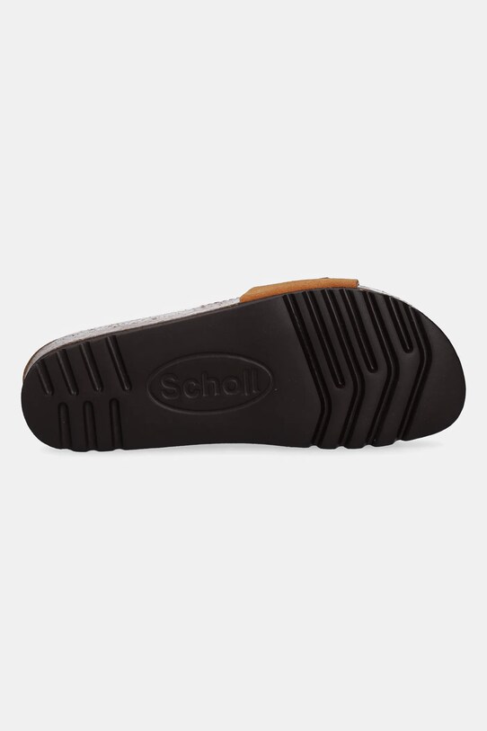 Scholl papuci din piele ESTELLE F321561175 maro