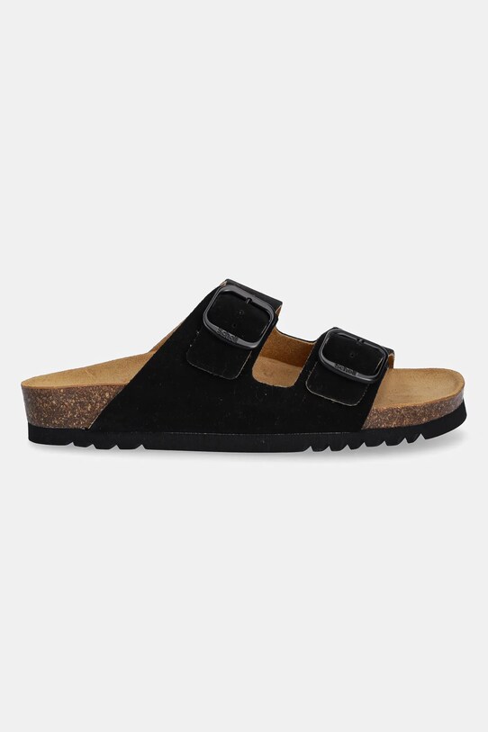 Παντόφλες σουέτ Scholl JOSEPHINE F321651004 μαύρο SS25