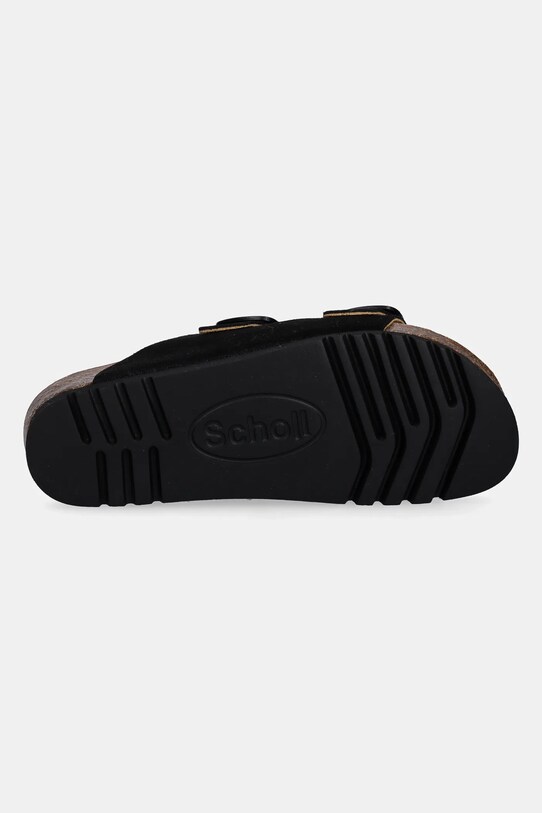 Παντόφλες σουέτ Scholl JOSEPHINE F321651004 μαύρο