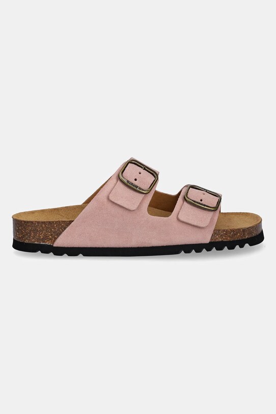 Scholl klapki zamszowe JOSEPHINE F321651023 różowy SS25