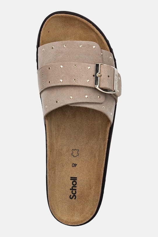 Scholl klapki zamszowe JOYCE beżowy F322432361