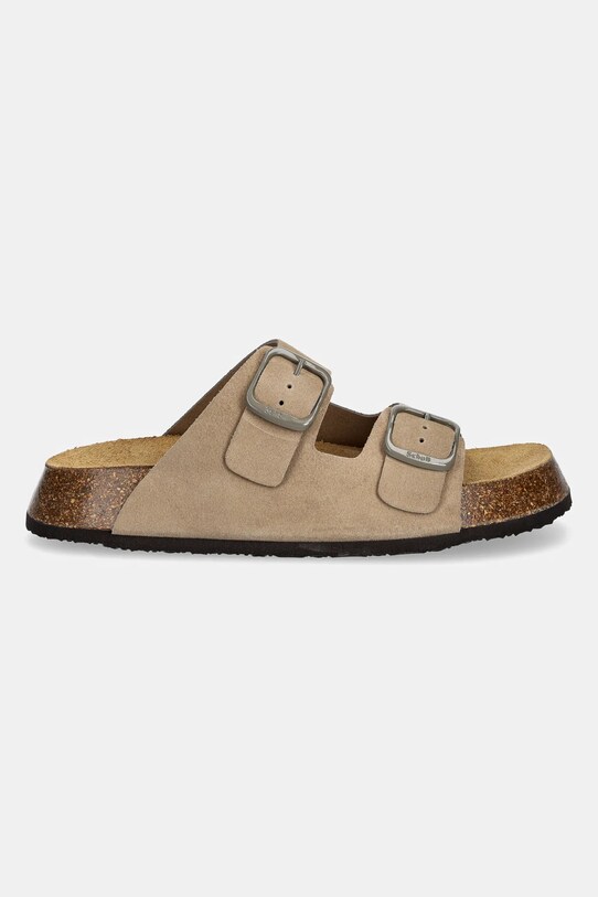 Scholl papuci din piele NOELLE F322692361 maro SS25
