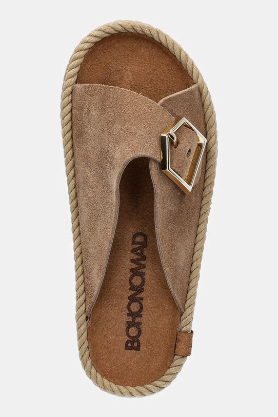 Шкіряні шльопанці Bohonomad Casablanca коричневий CAS.12