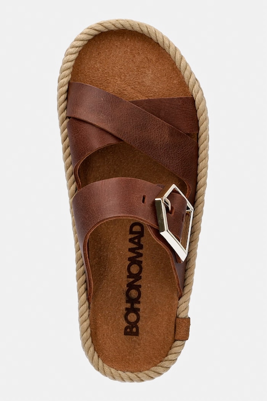 Bohonomad klapki espadrylowe damskie zamszowe Sevilla brązowy SEV.12