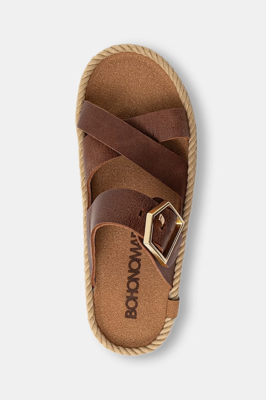 Bohonomad klapki espadrylowe damskie zamszowe Sevilla SEV.12 brązowy