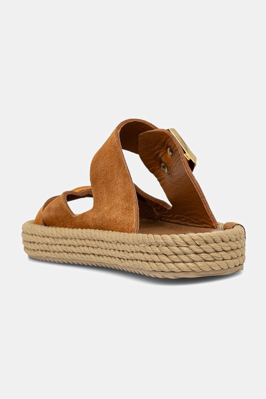 Obuwie Bohonomad klapki espadrylowe damskie zamszowe Sevilla SEV.12 brązowy