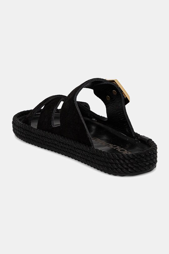 Obuwie Bohonomad klapki zamszowe Sevilla SEV.20 czarny