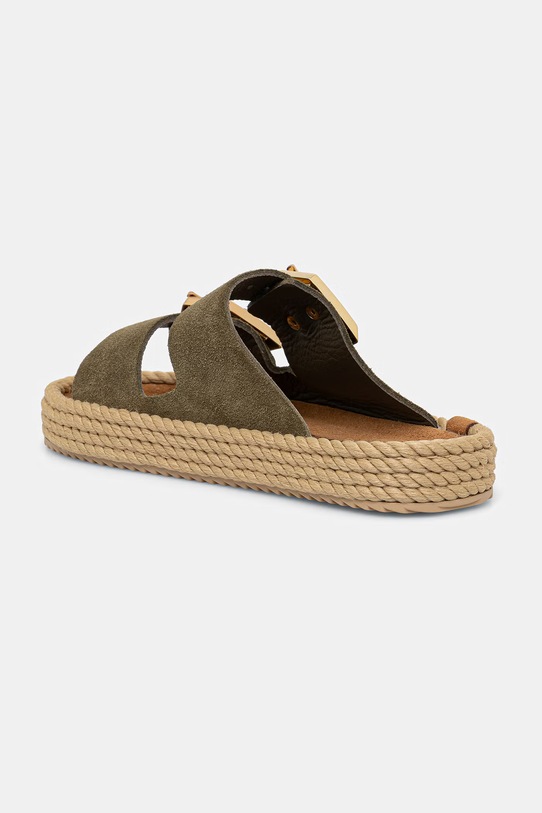 Obuwie Bohonomad klapki espadrylowe damskie zamszowe Sydney SYD.12 zielony