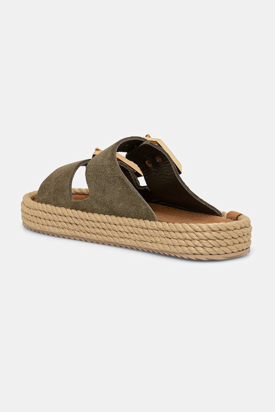 Obuwie Bohonomad klapki espadrylowe damskie zamszowe Sydney SYD.12 zielony