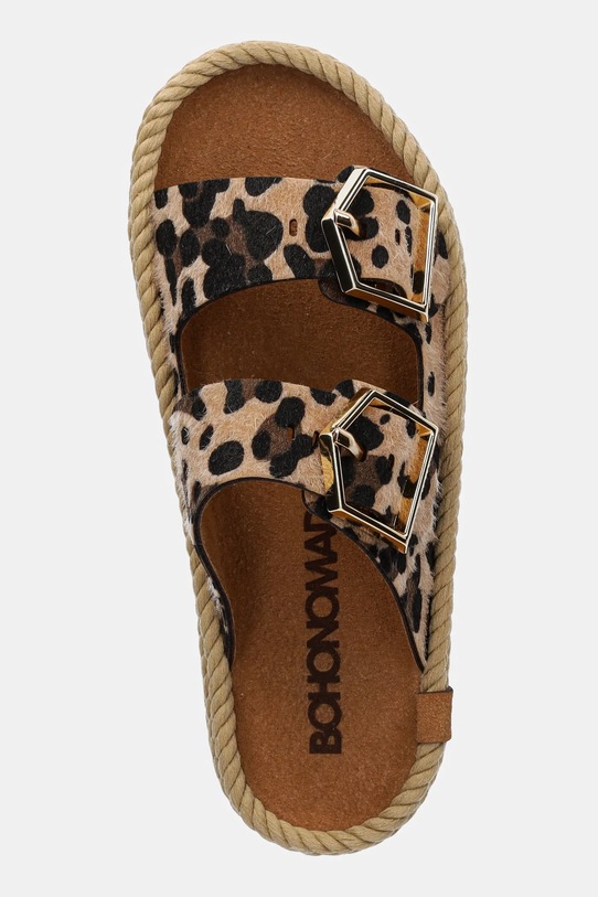 Kožené pantofle Bohonomad Sydney hnědá SYD.12