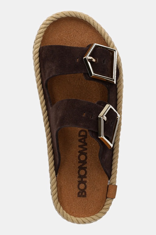 Bohonomad papuci de piele Sydney maro SYD.12