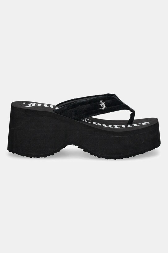 Žabky Juicy Couture WHITNEY VELOUR Y2K WEDGE JCFSAN225009 černá SS25
