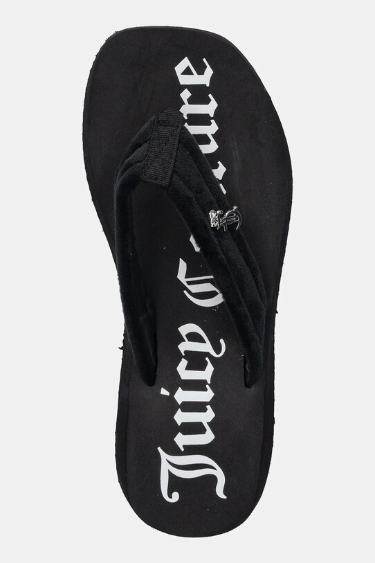 Žabky Juicy Couture WHITNEY VELOUR Y2K WEDGE černá JCFSAN225009