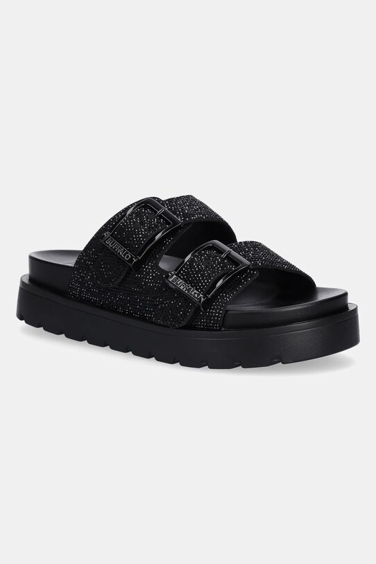 Buffalo klapki Raya Ari Spark syntetyczny czarny 1602283.BLK