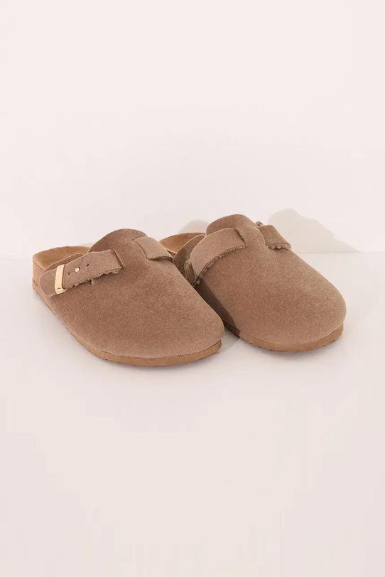 women'secret kapcie CLOG SLIPPERS beżowy 4999671