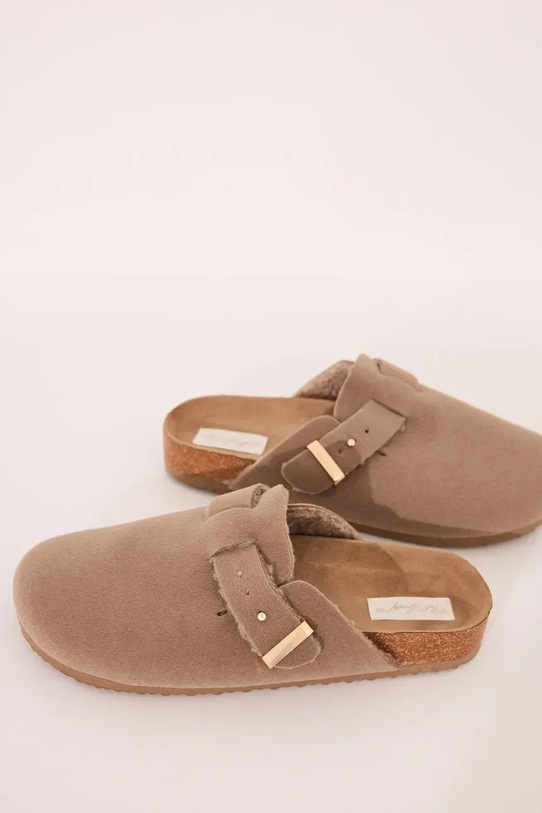 women'secret kapcie CLOG SLIPPERS 4999671 beżowy SS25