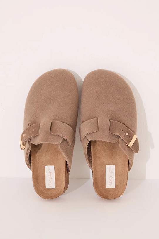 Obuwie women'secret kapcie CLOG SLIPPERS 4999671 beżowy